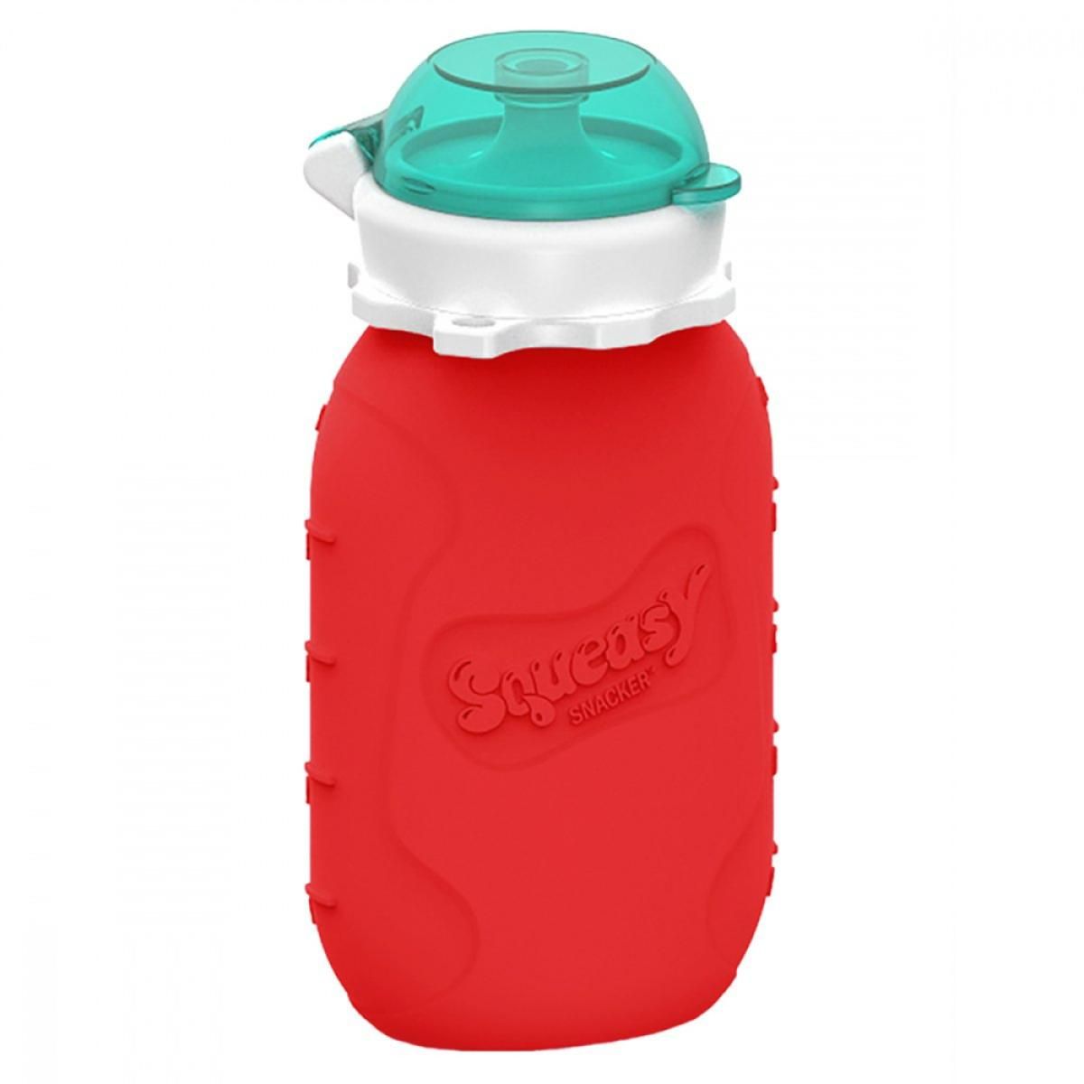 SQUEASY Klemmeflaske i silikon 180ml Rød