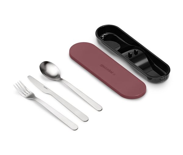 Bilde av GUZZINI On The Go Reisebestikk, Dark Mauve Red