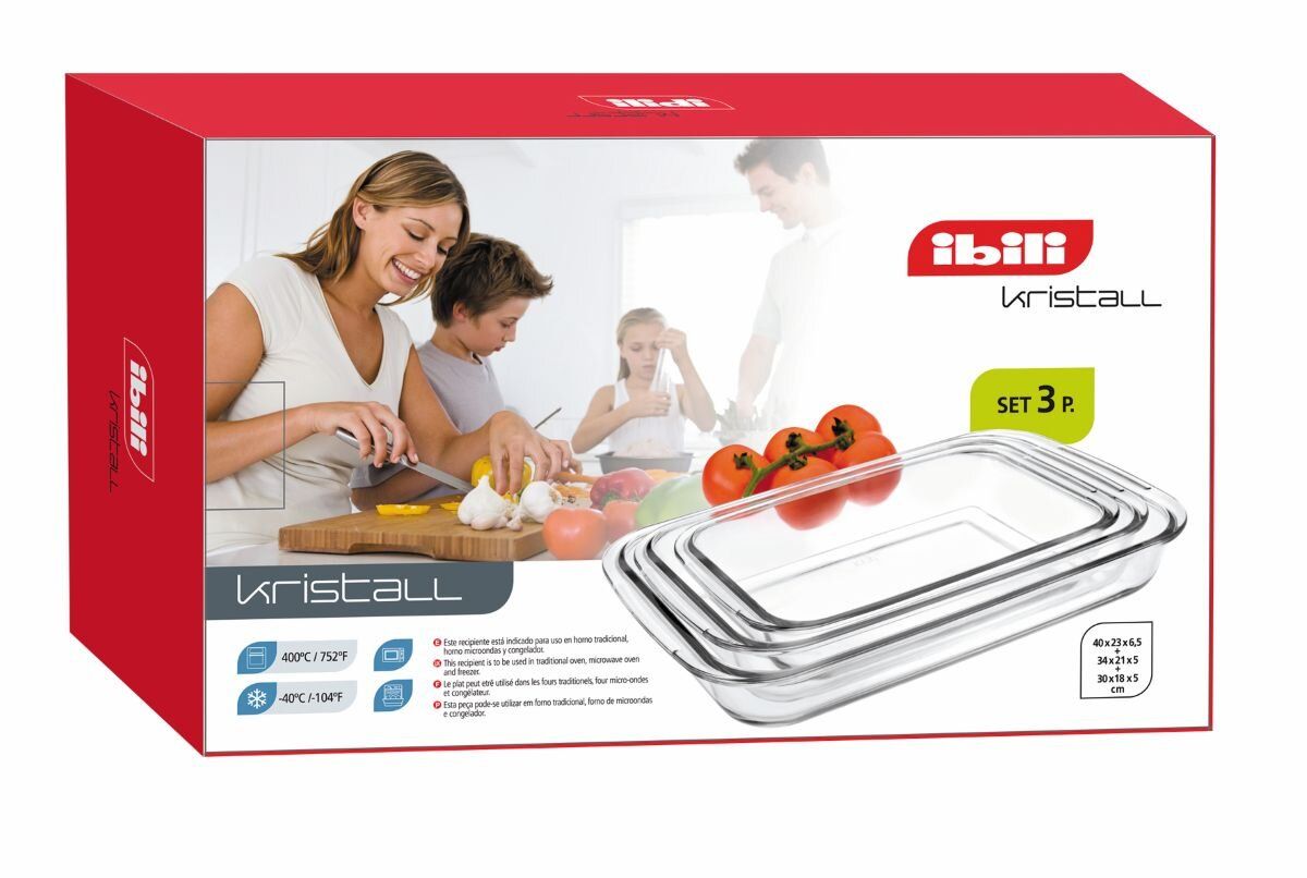IBILI Ildfaste former i glass - 3pk