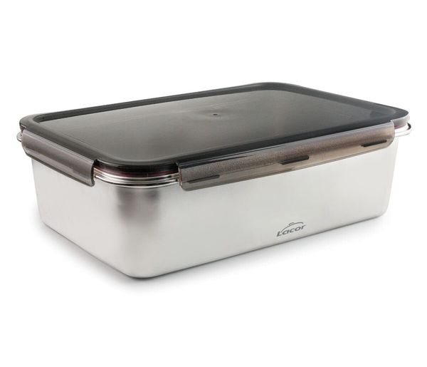 Hovedbilde LACOR Mikrobølgesikker matboks i stål m/tett lokk - 6600ml