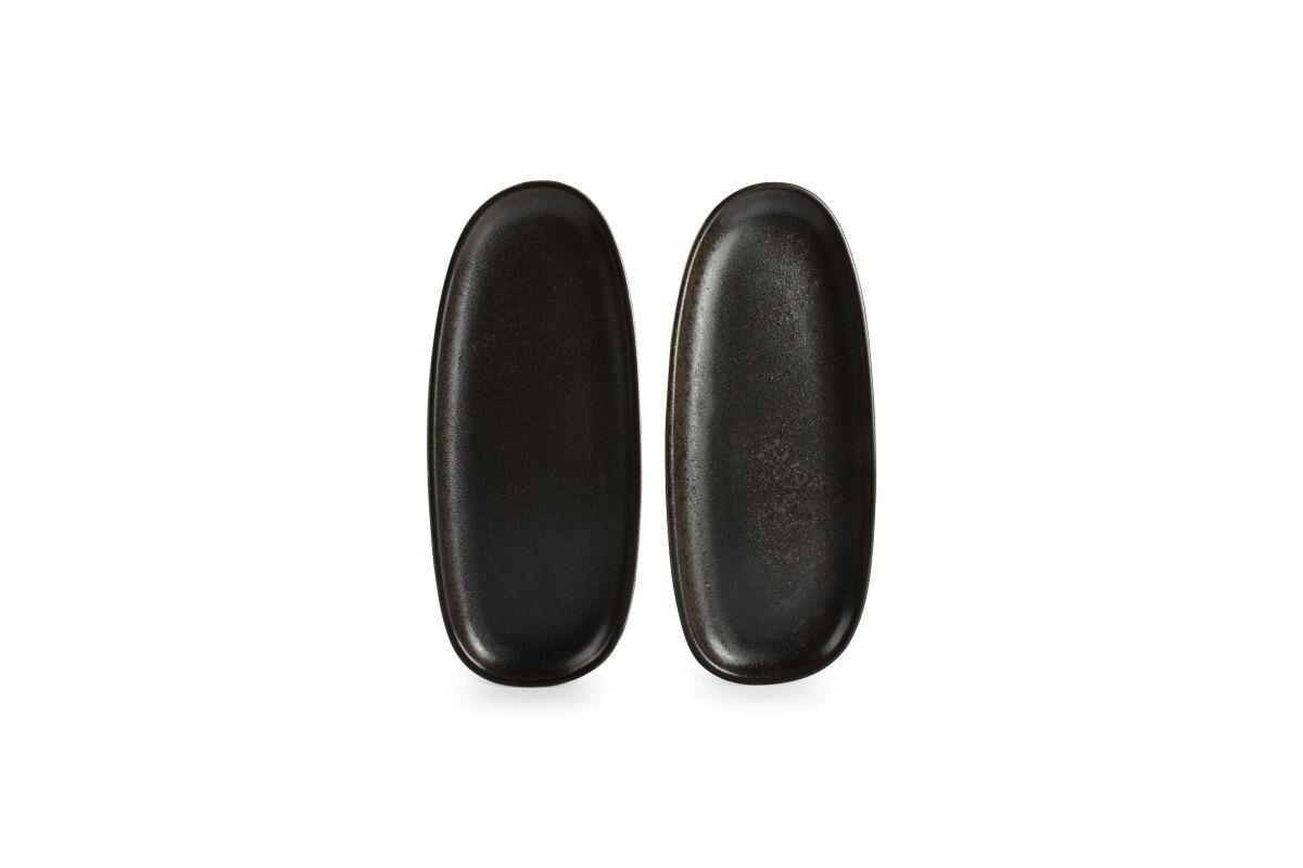 FINE2DINE Ceres Avlang Tallerken 34x14,5cm | Svart