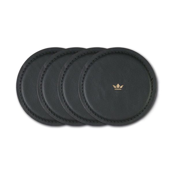 Hovedbilde DUTCHDELUXES Drikkebrikke i skinn 4pk | Sort