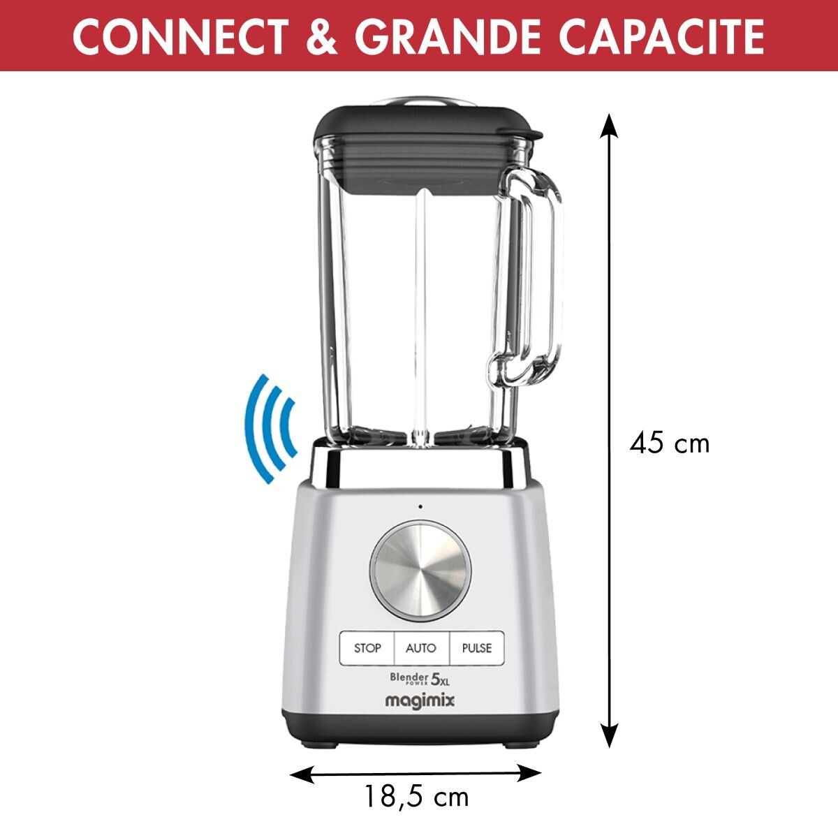 MAGIMIX Blender Power 5 Matte Chrome