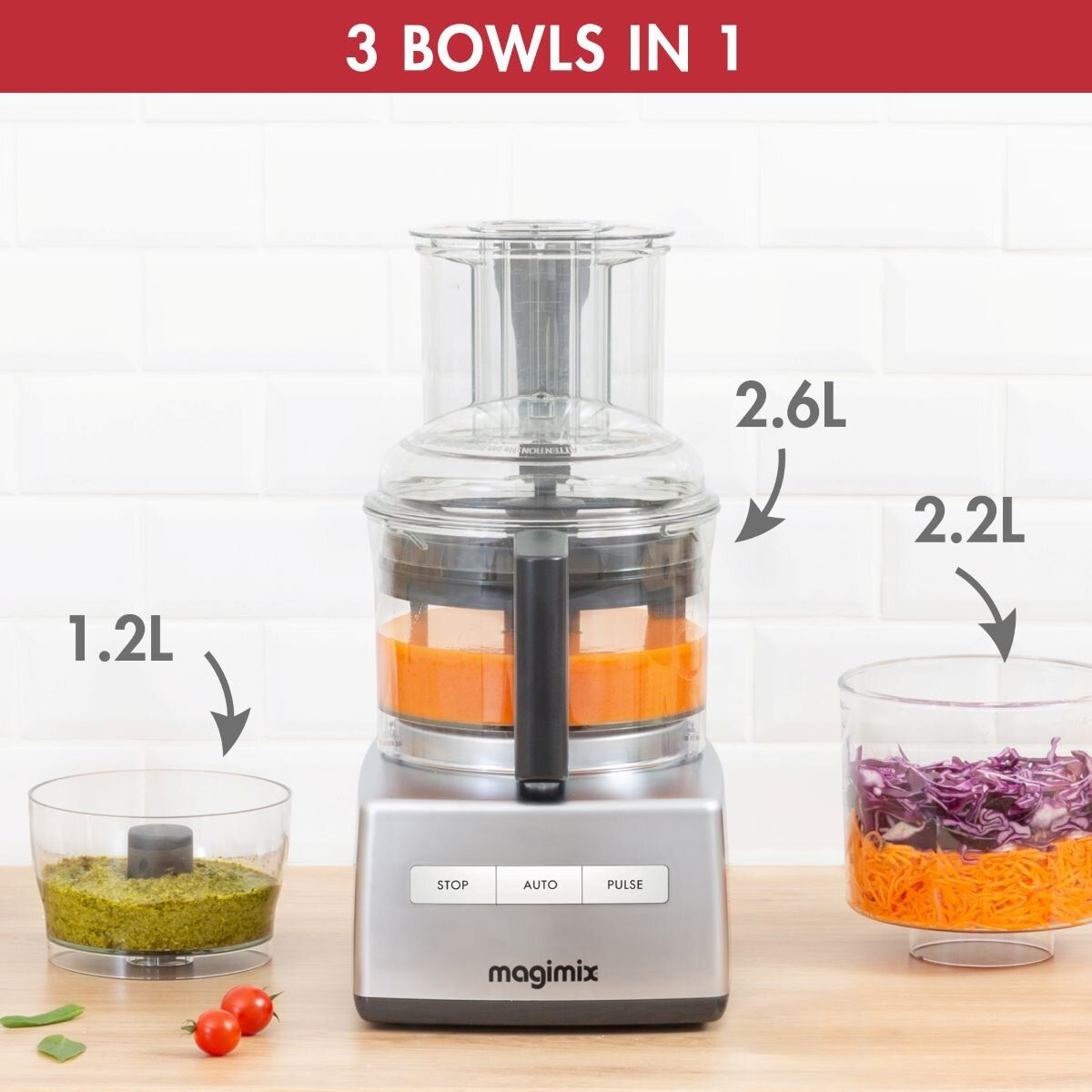 MAGIMIX Food processor CS3200 XL Matte Chrome