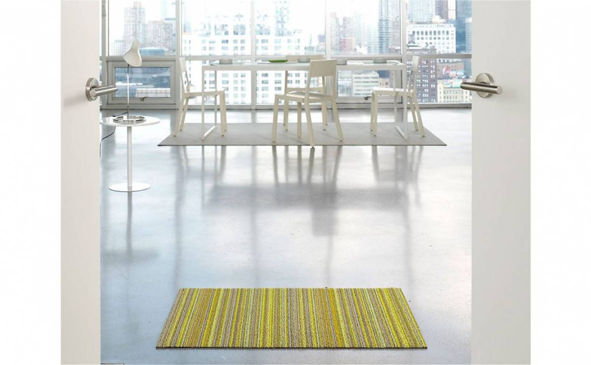 CHILEWICH Skinny Stripe Dørmatte 61x91cm CITRON